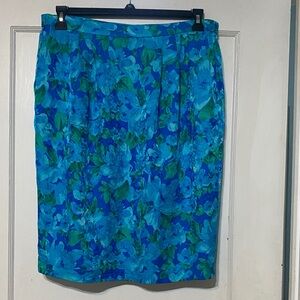 SILK FLORAL SKIRT